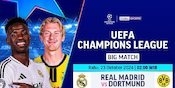 Live Streaming Liga Champions: Real Madrid vs Dortmund di Vidio, 23 Oktober 2024