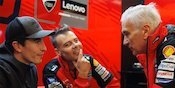 'Todo al Rojo', Momen Perdana Marc Marquez Sambangi Garasi Ducati Lenovo Team, Langsung Disambut Davide Tardozzi