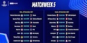 Jadwal Live Streaming Liga Champions 2024/25 Matchweek 5 di Vidio Pekan Ini