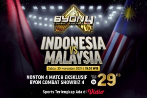 Saksikan Pertarungan Indonesia Vs Malaysia di Byon Combat Showbiz Vol. 4 Tayang di Video Saksikan Pertarungan Indonesia Vs Malaysia di Byon Combat Showbiz Vol. 4 Tayang di Video