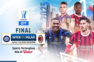 Siaran Langsung Final Supercoppa Italiana 2025: Inter Milan vs AC Milan di Vidio