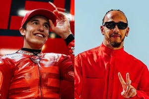 Lewis Hamilton dan Marc Marquez: Kompak Bela 'Skuad Merah' dari Italia pada 2025, Ini Rekor Mereka