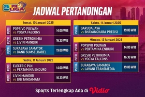 Jadwal Siaran Langsung PLN Mobile Proliga 2025 di Vidio, 10-12 Januari 2024