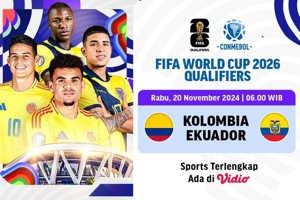 Jadwal Siaran Langsung CONMEBOL Qualifiers 2026: Kolombia Vs Ekuador di Vidio