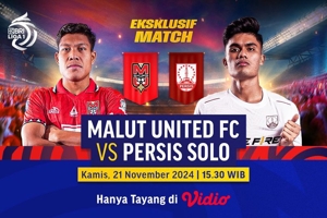 Siaran Langsung BRI Liga 1 Malut United FC vs Persis Matchweek 11 di Vidio