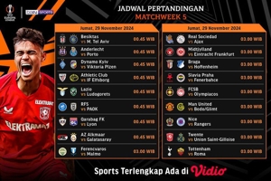 Jadwal dan Link Live Streaming Pertandingan Liga Europa 2024/25 Pekan Ini di Vidio