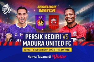 Live Streaming Eksklusif BRI Liga 1: Persik vs Madura United FC di Vidio