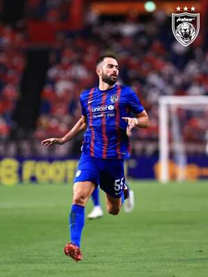 Debut Jordi Amat bersama Johor Darul Ta'zim (JDT) di Liga Champions Asia. (Facebook JDT).