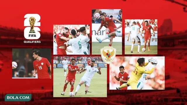 Kolase - Aksi-aksi pertandingan Timnas Indonesia Vs Irak
