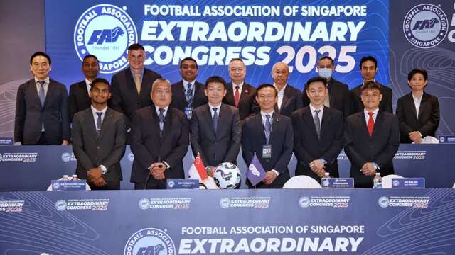 Kepengurusan FAS (Asosiasi Sepak Bola Singapura) yang baru, periode 2025-2029. (Dok FAS. fas.org.sg)