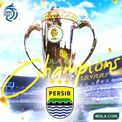 BRI Liga 1 - Ilustrasi Persib Bandung Juara BRI Liga 1 Musim 2024-2025 ver 2