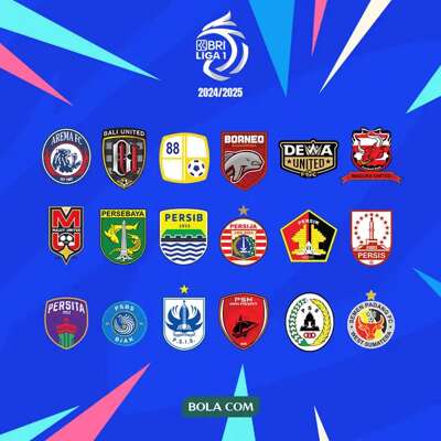 BRI Liga 1 - Ilustrasi logo klub BRI Liga 1 musim 2024/2025. 