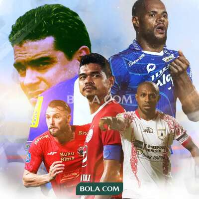 Ilustrasi - David da Silva, Marko Simic, Cristian Gonzales, Bambang Pamungkas, Boaz Solossa 