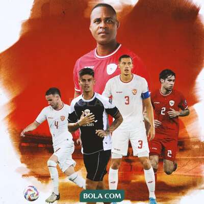 Timnas Indonesia - Patrick Kluivert Dikelilingi Kevin Diks, Jay Idzes, Mees Hilgers, Calvin Verdonk 