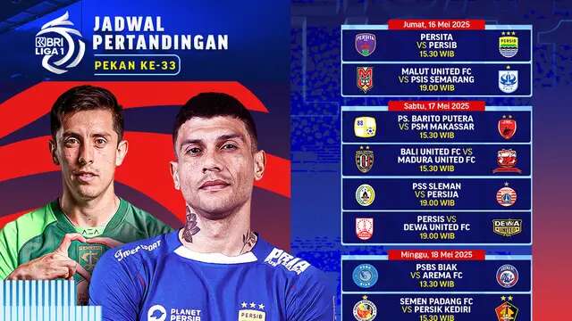 Jadwal dan link nonton Siaran Langsung BRi Liga 1 2024/25 di Vidio pekan ini. Jangan sampai ketinggalan pertandingan menarik dari lanjutan BRI Liga 1 2024/25 yang tersisa 2 matchweek lagi hanya layanan OTT Vidio. (sum. doc. vidio.com)