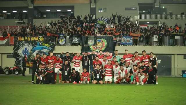 Perjuangan Madura United di ajang AFC Challenge League mendapatkan dukungan penuh dari berbagai elemen suporter di Taiwan, mulai dari The Jakmania, Viking, Aremania, hingga Bonek. (Dok. Madura United)
