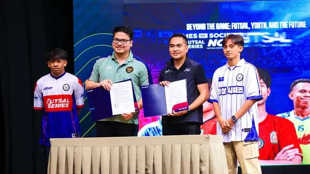 Federasi Futsal Indonesia (FFI) menggandeng Games of Society untuk bersama-sama memajukan futsal di Indonesia di Jakarta, Senin (19/5/2025). (dok. FFI)