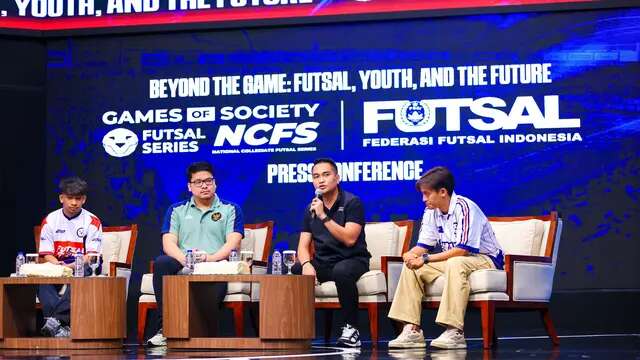 Federasi Futsal Indonesia (FFI) menggandeng Games of Society untuk bersama-sama memajukan futsal di Indonesia di Jakarta, Senin (19/5/2025). (dok. FFI)