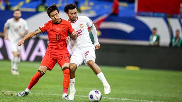 Tim asuhan pelatih Shin Tae-yong ini harus mengakui keunggulan China 1-2. (Foto oleh AFP/China OUT)