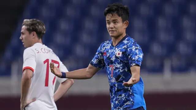 Takefusa Kubo. Sayap Jepang berusia 20 tahun yang musim lalu memperkuat Getafe dengan status pinjaman dari FC Tokyo ini juga telah mencetak 3 gol. Ketiga gol dicetaknya di tiga laga, masing-masing 1 gol saat melawan Afrika Selatan, Meksiko dan Prancis. (Foto: AP/Martin Mejia)