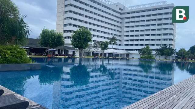 The Meru Sanur, tempat menginap Timnas Indonesia selama pemusatan latihan di Bali. (Alit Binawan/Bola.com)