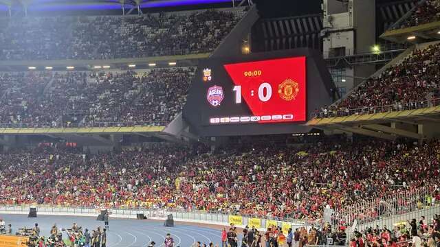 Manchester United dikalahkan ASEAN All Stars. (Liputan6.com/Thomas)