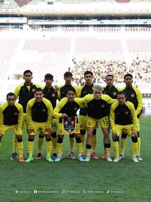 Skuad Timnas Malaysia U-23 yang berlaga di Piala Asia U-23 2024. (Dok. FAM)