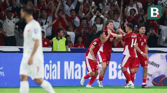 Timnas Indonesia memetik kemenangan krusial di matchday delapan Kualifikasi Piala Dunia 2026 Zona Asia. Menjamu Timnas Bahrain, Skuad Garuda menang dengan skor tipis 1-0. (Bola.com/Abdul Aziz)