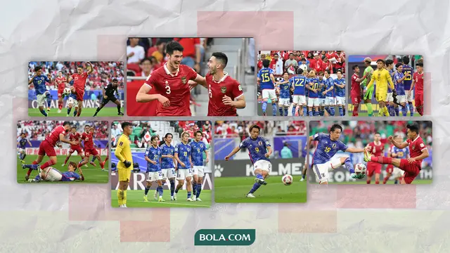 Kolase - Pertandingan Timnas Indonesia Vs Jepang di masa lalu (Bola.com/Adreanus Titus/Geaby Fadhilatu Sholikha)