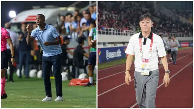 Patrick Kluivert dan Shin Tae-yong. (Bola.com/Dok.Instagram Patrick Kluivert dan Shin Tae-yong).