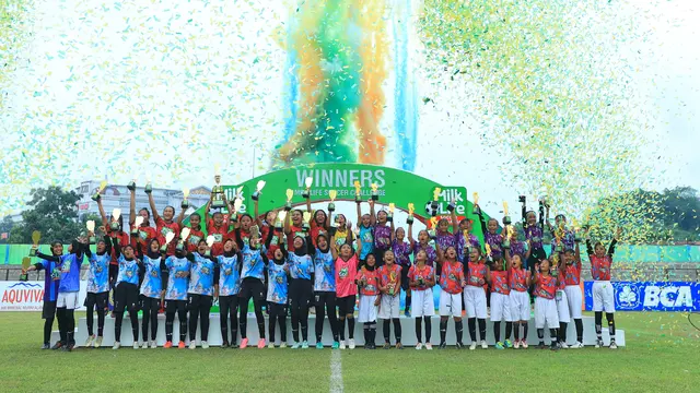 Para pemenang MilkLife Soccer Challenge - Yogyakarta 2025. (Bola.com/Bakti Olahraga Djarum Foundation)