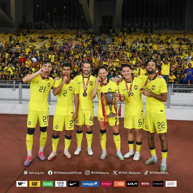 Timnas Malaysia menjuarai turnamen Pestabola Merdeka 2024. (Dok. Instagram FAM/Federasi Sepak Bola Malaysia)