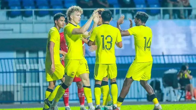 Timnas Malaysia U-23 sukses mengalahkan Timnas Indonesia U-23 pada laga perdana Grup B Piala AFF U-23 2023, Jumat (18/8/2023) malam WIB. (Instagram/@famalaysia)