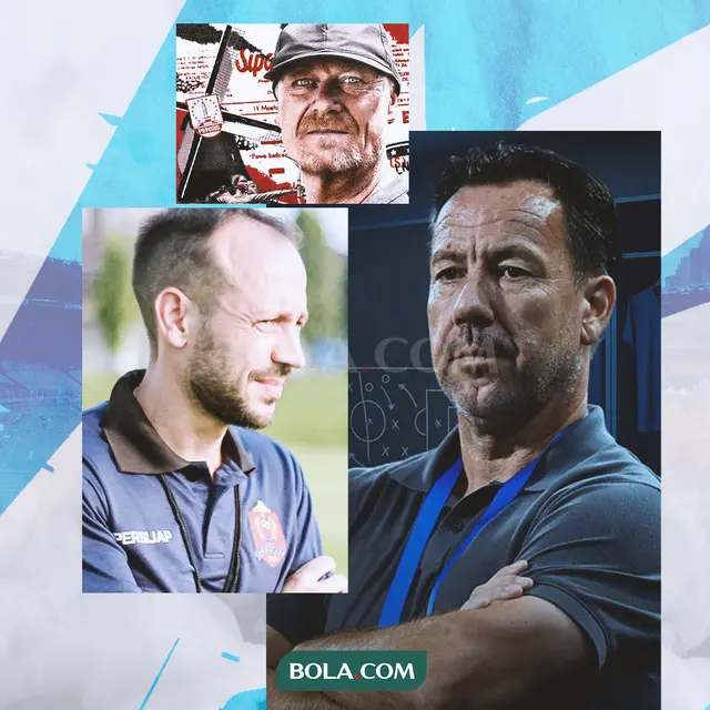 Ilustrasi - Pelatih baru Liga 1 Mario Lemos, Peter de Roo, Jean-Paul van Gastel