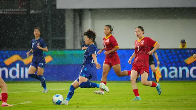 Chinese Taipei menang 3-0 atas Kirgistan dalam laga Grup D Kualifikasi Piala Asia Putri 2026 di Indomilk Arena, Rabu (2/7/2025). (Dok. PSSI)