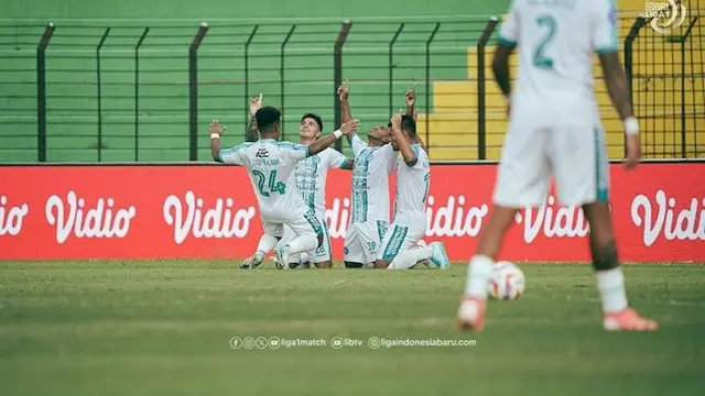 Selebrasi gol pemain PSBS Biak pada laga BRI Liga 1 2024/2025 (c) PT LIB
