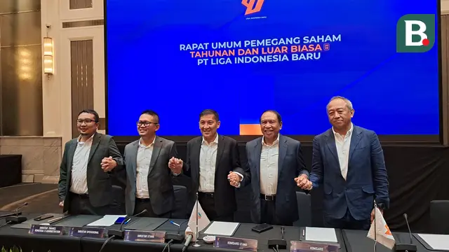 RUPS PT Liga Indonesia Baru di Hotel The Langham, Jakarta Selatan, pada Sabtu (7/7/2025). (Bola.com/Muhammad Adiyaksa)