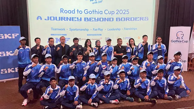 Kementerian Pemuda dan Olahraga (Kemenpora), PSSI, dan SKF Indonesia melepas tiga tim yang mewakili Indonesia untuk Gothia Cup 2025 pada 13-19 Juli 2025 di Swedia. (Bola.com/Dok.Istimewa).