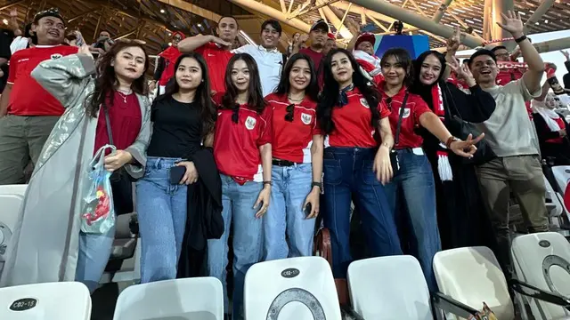 Dukungan Garuda Saudi ketika Timnas Indonesia U-17 kandas 0-6 dari Korea Utara di perempat final Piala Asia U-17 2025. (Garuda Saudi)
