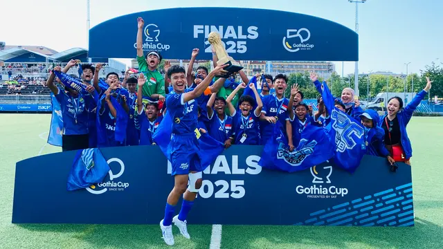 Akademi Persib Cimahi (APC) U-13 Boys All Stars sukses meraih gelar juara pada Gothia Cup 2025 putra U-13 di Swedia. (Bola.com/Dok.Istimewa).