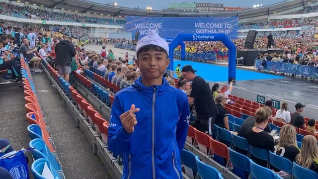 Fattirmidzi Aditama ikut membawa Akademi Persib Cimahi U-13 Boys All Stars menjuarai Gothia Cup 2025 di Gothenborg, Swedia. (Doc Pribadi)