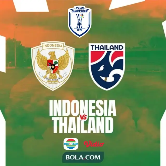Indonesia Vs Thailand di Piala AFF U-23 2025. (Bola.com/Wiwig Prayugi).