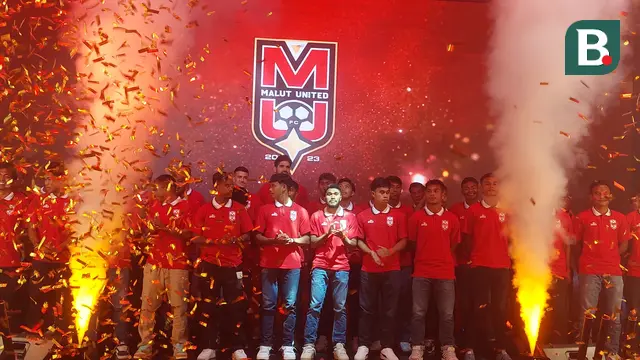 Launching skuad Malut United umtuk BRI Super League 2025/2026 di Gold Dragon, Sleman, Yogyakarta, Kamis (24/7/2025) siang. (Bola.com/Ana Dewi)