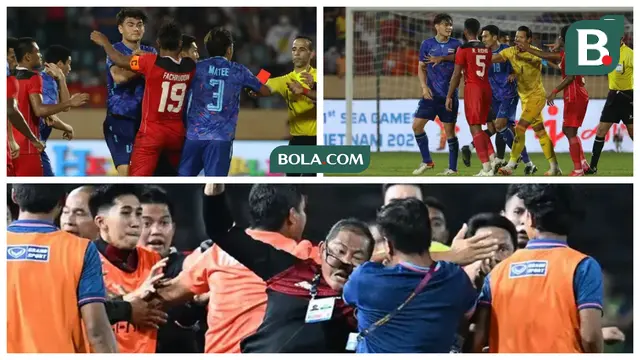Pertemuan Timnas Indonesia U-23 vs Thailand U-23, sering diwarnai keributan. (Doc Bola.com)