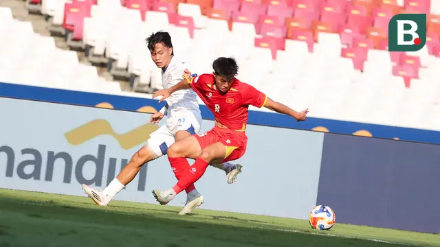 Timnas Vietnam U-23 menang atas Filipina dengan skor 2-1 pada laga semifinal yang digelar di SUGBK, Jakarta, Jumat (25/7/2025). (Bola.com/Abdul Aziz)