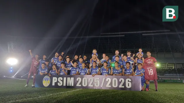 PSIM Yogyakarta resmi melakukan launching tim menuju BRI Super League 2025/2026 di Stadion Mandala Krida, Yogyakarta, Selasa (29/7/2025) malam WIB. (Bola.com/Ana Dewi)