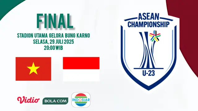 Final Piala AFF U-23 2025, Indonesia Vs Vietnam. (Bola.com/Wiwig Prayugi)