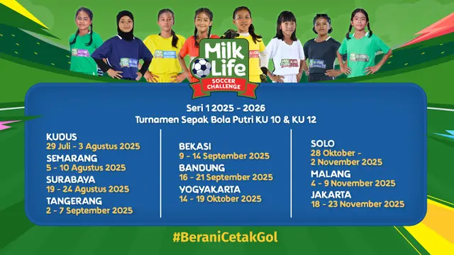 Jadwal putaran pertama MilkLife Soccer Challenge 2025/2026. (Dok. Bakti Olahraga Djarum Foundation)