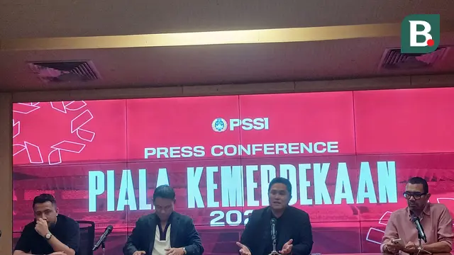 Konferensi pers Piala Kemerdekaan 2025 di Stadion Utama Gelora Bung Karno, Jakarta, Kamis (31/7/2025). (Bola.com/Hery Kurniawan).