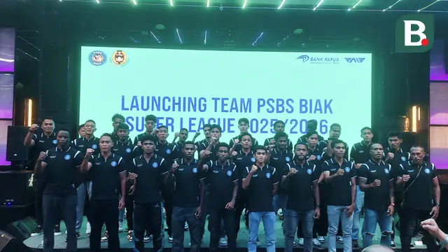 PSBS Biak menggelar launching tim dan jersey di Griya Persada Convention Hotel dan Resort Kaliurang, Sleman, Kamis (31/7/2025) malam WIB. (Bola.com/Ana Dewi)